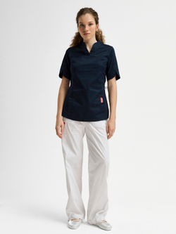 Топ медицинский женский Ньюлук, нэви хлопок