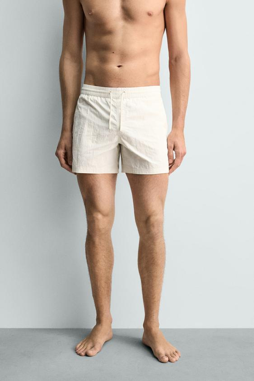 ZARA БАЗОВЫЕ ПЛАВКИ СРЕДНЕЙ ДЛИНЫ, ЭКРЮ