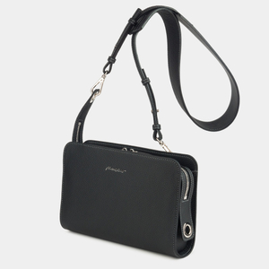 Женская кожаная сумка-трансформер Emilie черного цвета