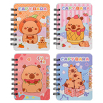 Блокнот Basir, формат А7, серия "Капибара", яркая обложка, 52 листа, размер 12*9.2 см