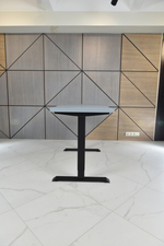 Регулируемый компьютерный стол Bazalt с регулировкой по высоте — столешница МДФ Серый