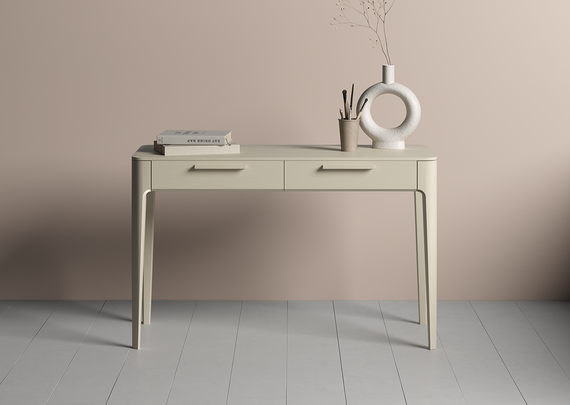 Консоль Type oak 2 ящика ширина 120 см (молочный)