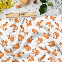 Ткань таффета игривые лисята