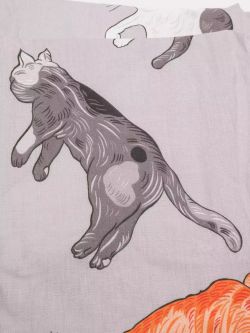 Постельное белье Сказка "Kitties" 2-спальный Наволочка 50х70 см 2 шт Простынь на резинке 160х200 см Пододеяльник 175х215 см, перкаль