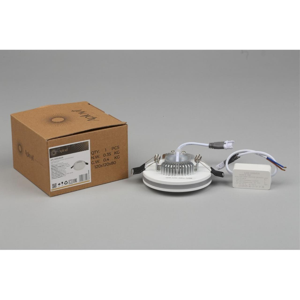 Встраиваемый светодиодный светильник Aployt Nastka APL.0013.09.09