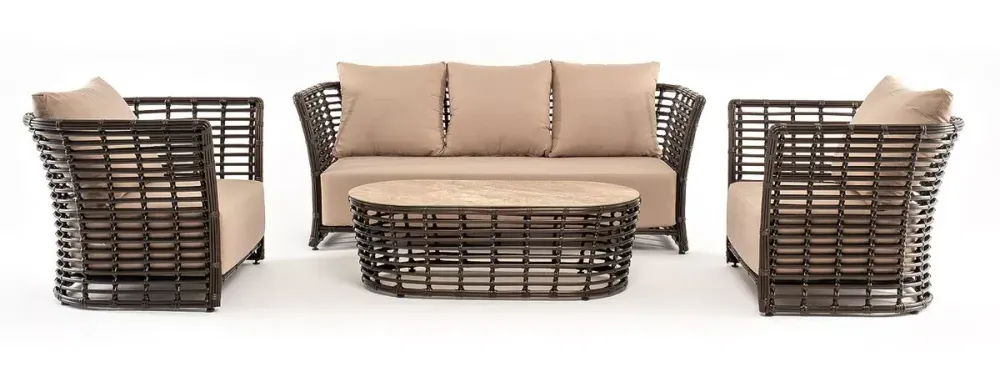 "Валенсия" лаунж-зона из искусственного ротанга, цвет бронзовый