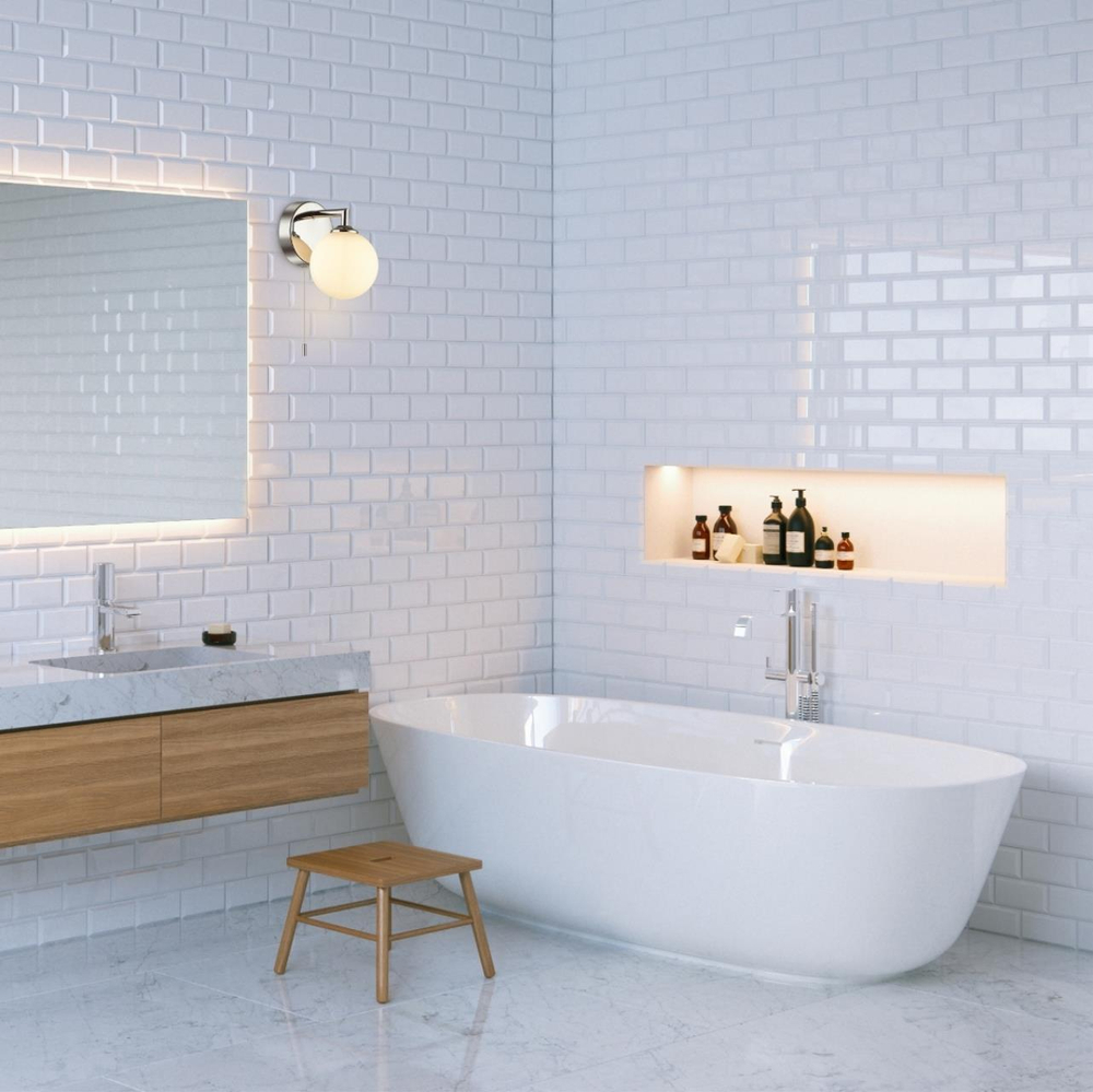 4565/1W VINTAGE LN22 000 хром, белый Бра с выключателем G9 1*40W 220V PIPER