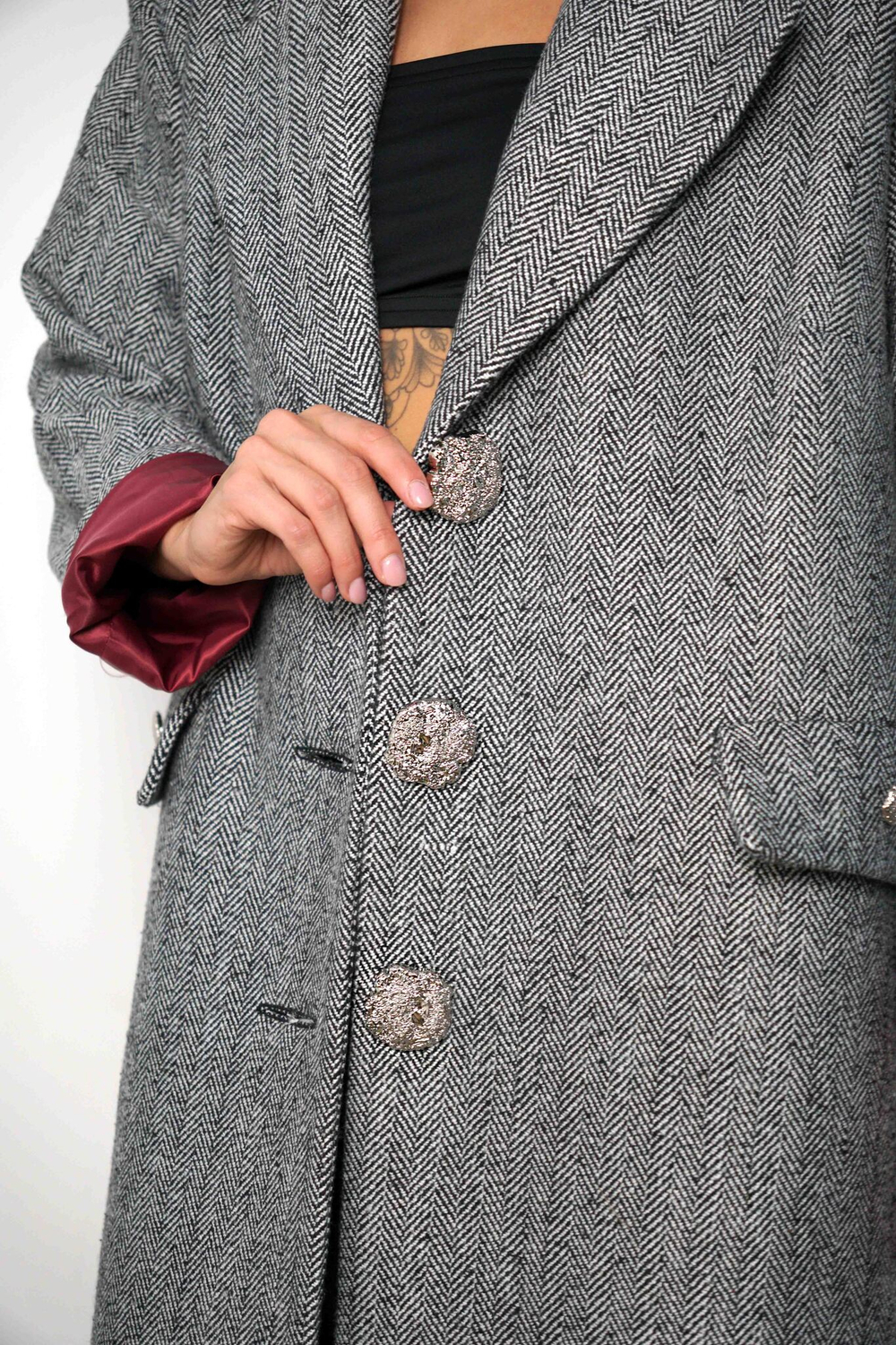 Пальто "Миллионерша" в елочку