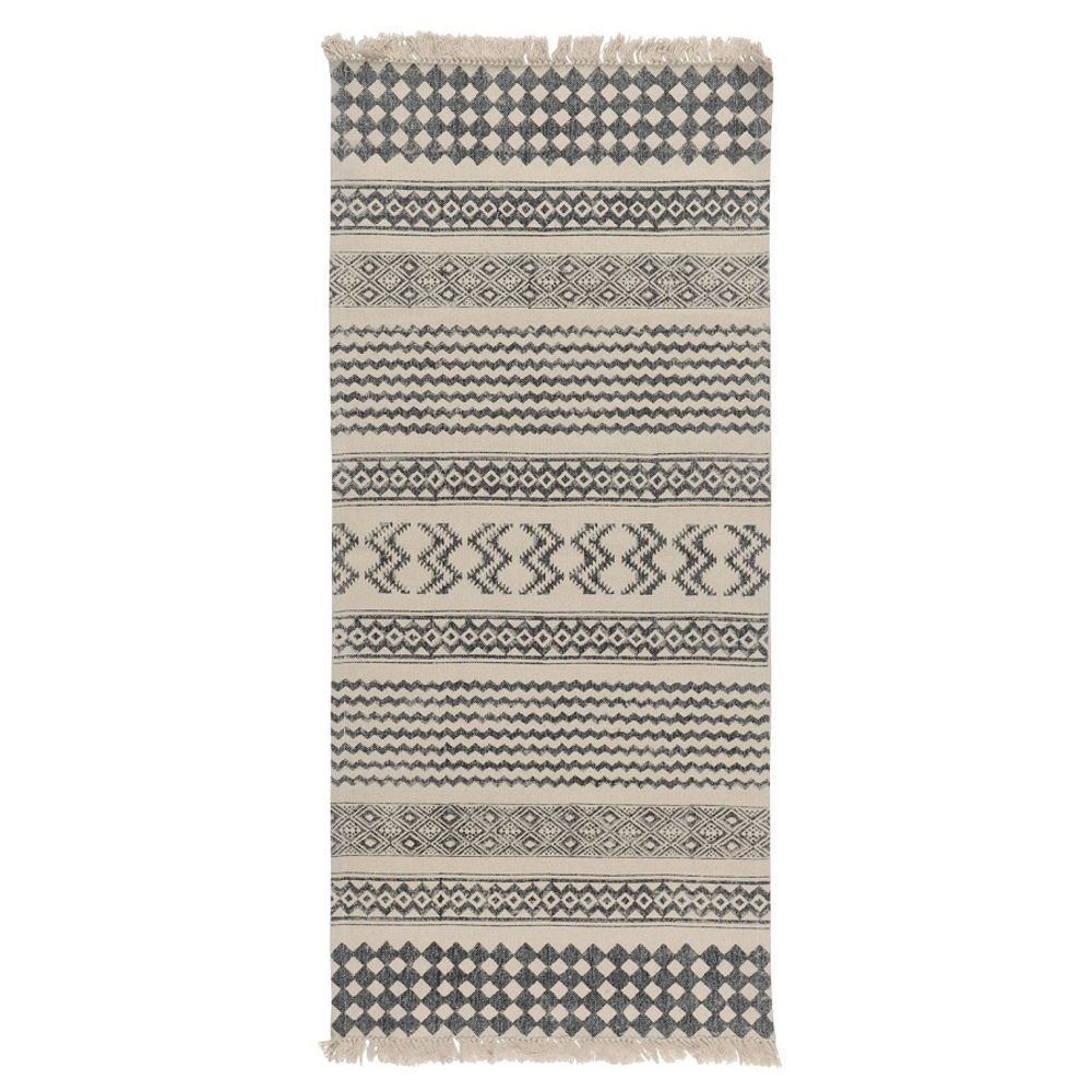 Ковер 70х160 Tkano Ethnic с контрастным орнаментом и бахромой
