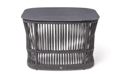 "Лугано" журнальный стол 76х76 H55 см из HPL, цвет "серый гранит"