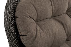 "Алиса" кресло плетеное, цвет графит с подушками