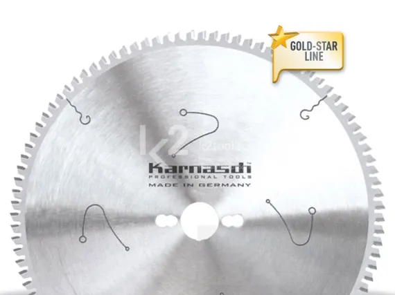 Диск пильный по алюминию, отрицательный угол, тонкий пропил Karnasch 120×2,2/1,6×20 мм, Z=36 TFND, арт. 11.1120.120.010