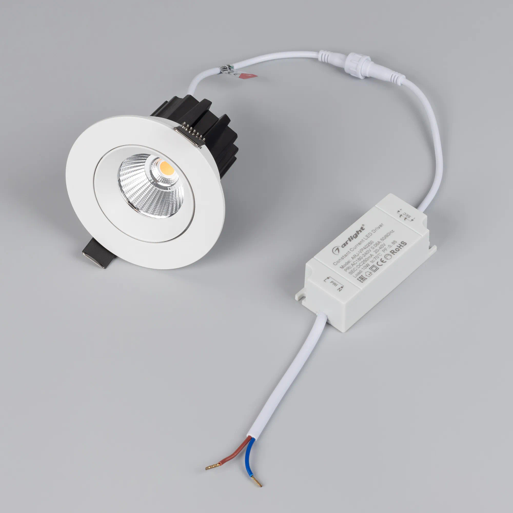 Светильник MS-ATOLL-BUILT-TURN-R94-10W Warm3000 (WH, 36 deg, 230V) (Arlight, IP54 Металл, 5 лет) 044598