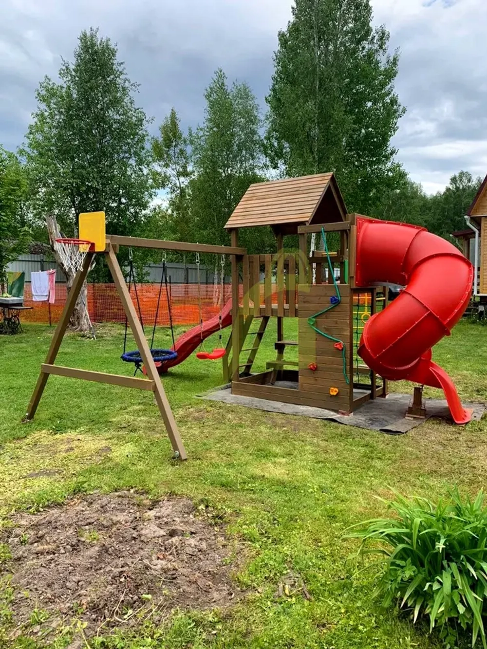 Детская площадка Крафт Pro 4 с трубой мод.2