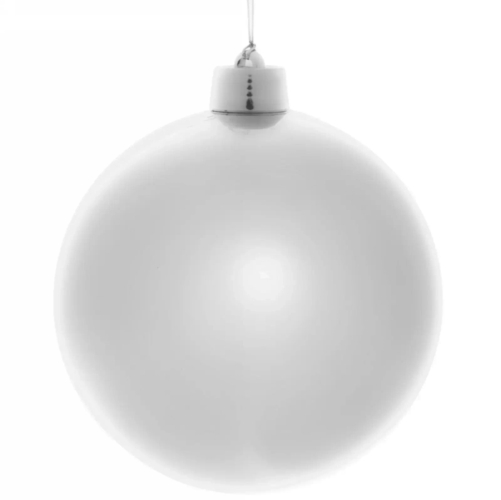 Новогодний шар 30 см «Глянец», серебро