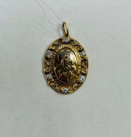 Подвеска из золота с фианитами