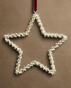 ZARA HOME ЕЛОЧНОЕ УКРАШЕНИЕ «ЗВЕЗДА» С РЕЛЬЕФНЫМ УЗОРОМ, СЕРЕБРЯНЫЙ