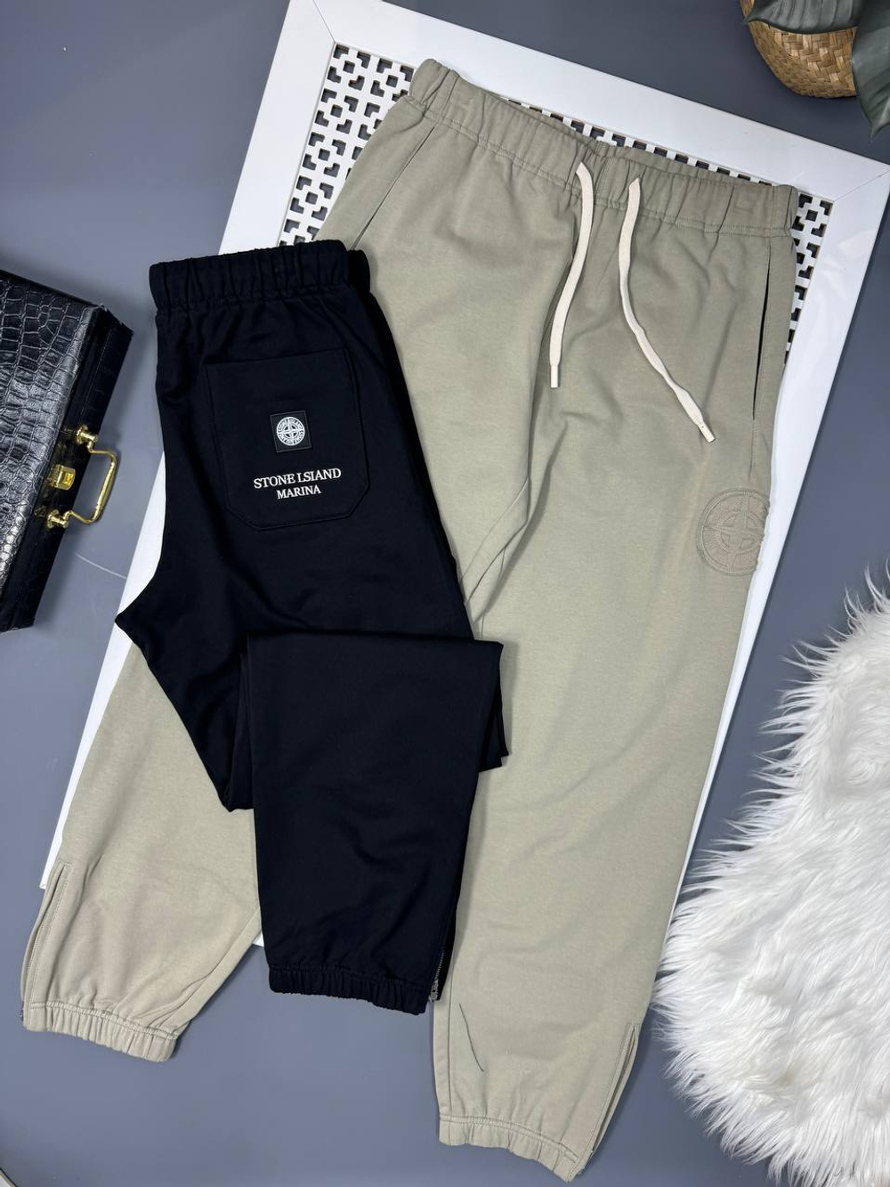 Спортивные штаны Dior&Stone Island