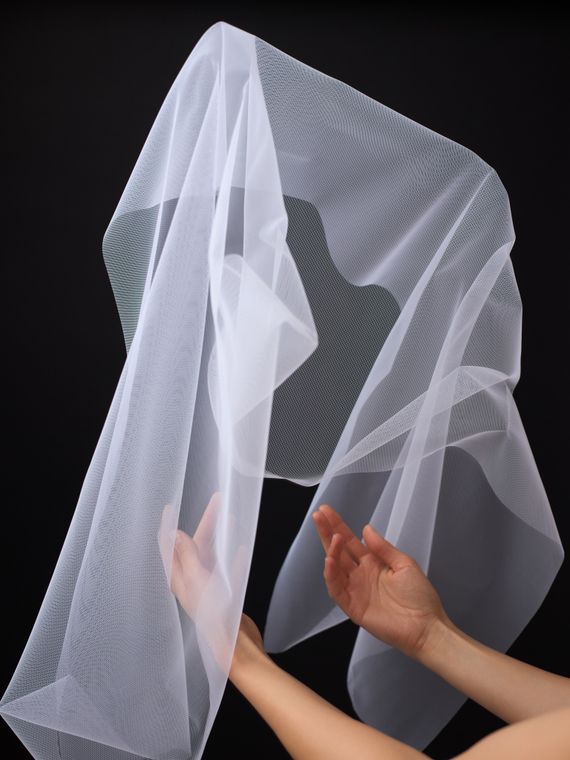 Бюстовая неэластичная сетка Lauma, арт.480, белый