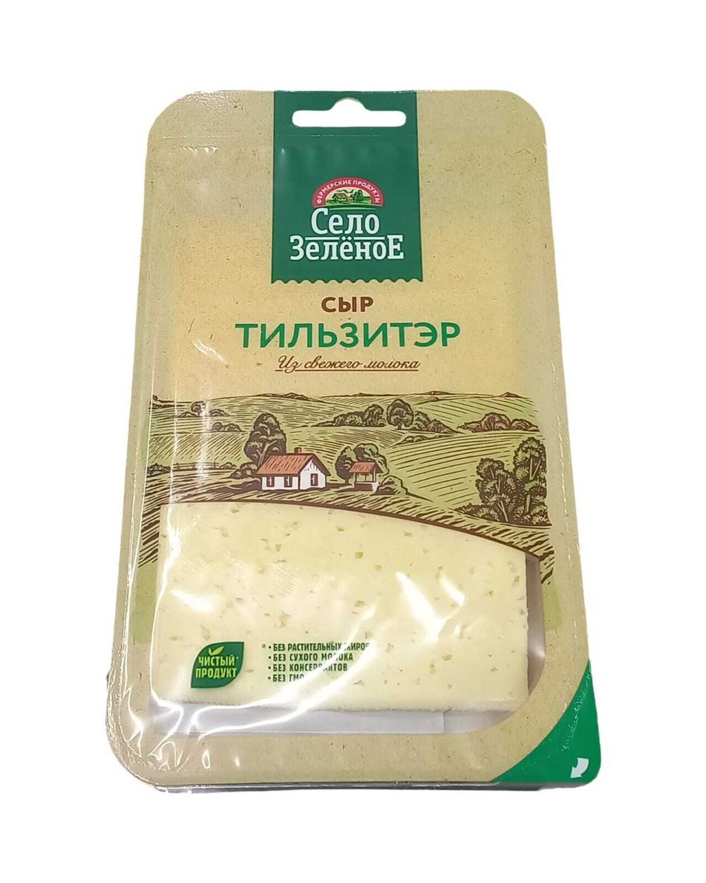 Сыр "Тильзитер" нарезной Село Зеленое, 130гр