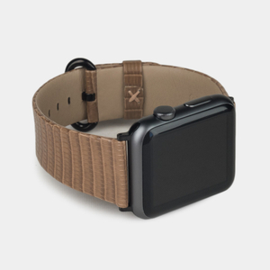 Ремешок для Apple Watch 40/41/42 mm из кожи ящерицы,  цвета кофе