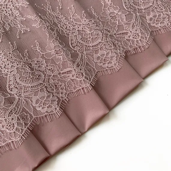 Кружево реснички розовые (24*290 см)