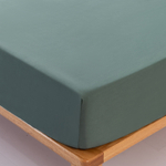 Комплект постельного белья Однотонный Сатин Вышивка на резинке CHR046