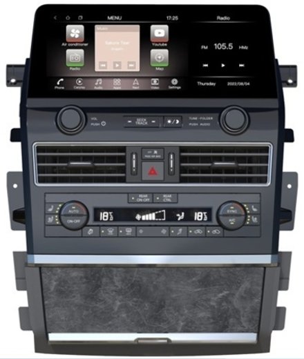 Магнитола с беспроводной зарядкой для Nissan Patrol Y62 2010-2015 - Radiola RDL-Patrol монитор 12.3", Android 10, 6Гб+128Гб, CarPlay, SIM-слот