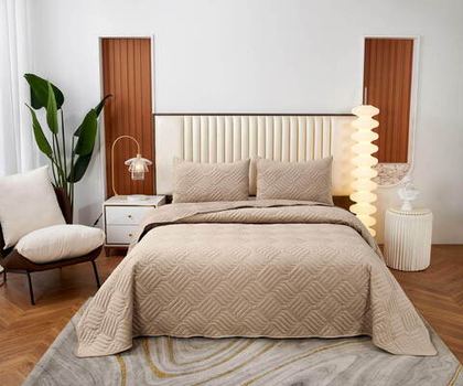 Покрывало 160x220 Sofi De MarkO Армандо светло-бежевое
