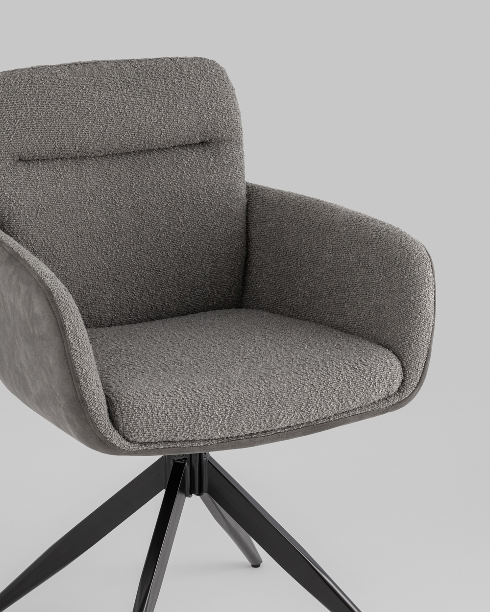 Стул обеденный Waldo серый с серой экокожей