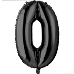 Шар фольгированный Цифра 0 66 см (Черный)