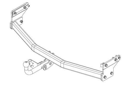 Фаркоп на HYUNDAI Tucson бензин. дв. (2018-)/Sportage IV рест. (кроме а/м с дв.2,4л) (без электрики, паспорт/сертификат в комплекте) Автос.HY 33