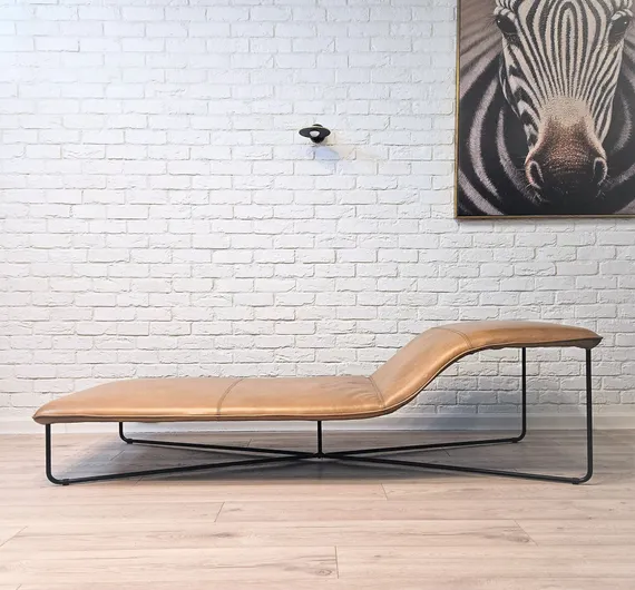 Кресло-кушетка Clivio Daybed, коричневая кожа