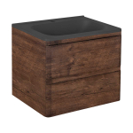 База под раковину Vico 600 подвесная, 2 выкатных ящика soft close, R.Wood