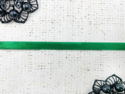Лента атласная, ш. 0,6 см, травяной
