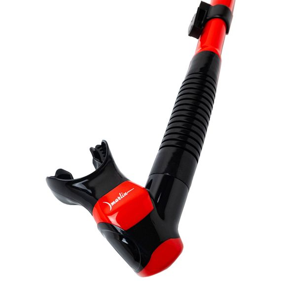 Трубка Marlin Dry Lux (прямая гофра) красный/черный