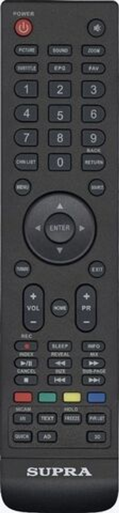 Пульт оригинальный HOF14H536GPD5 для Supra Aiwa Goldstar Erisson Harper Orion Telefunken ( HOF14J016GPD10) (STV-LC40ST660FL)