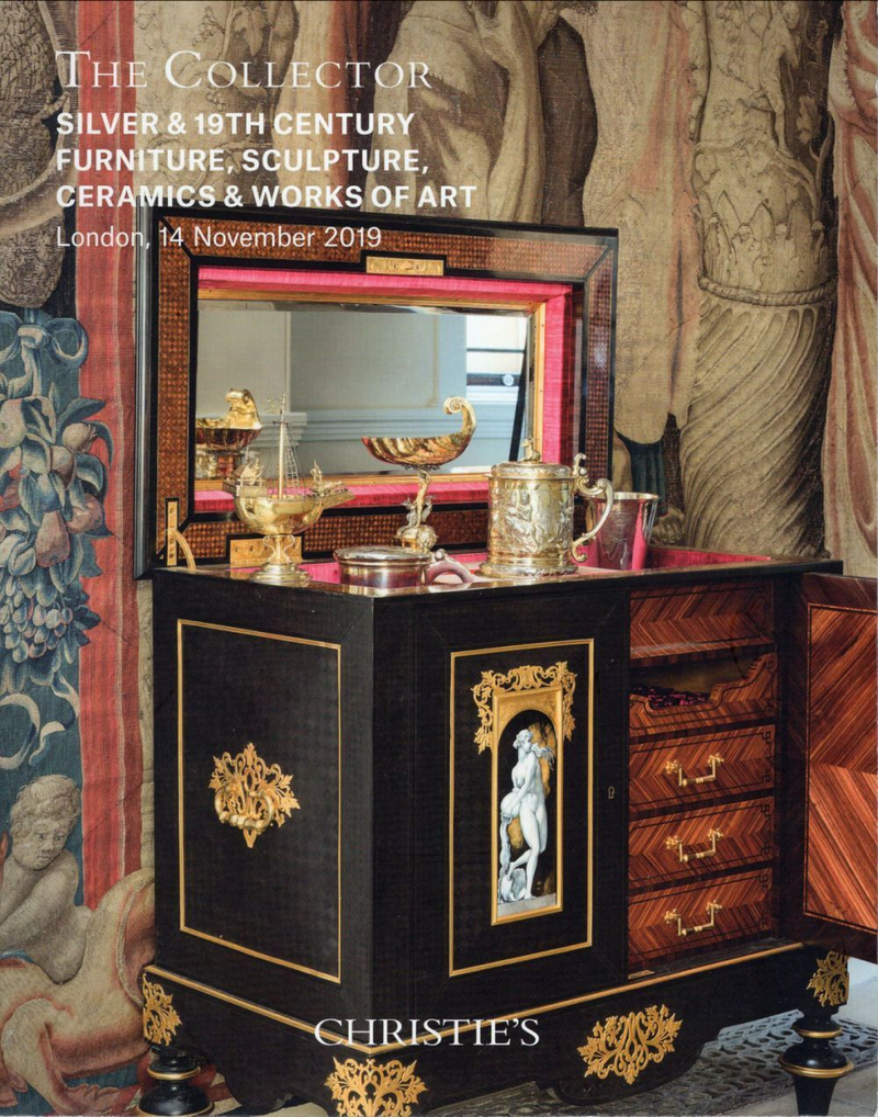 Каталог аукциона Christie's, Лондон, Коллекционер: серебро, XIX век: мебель, скульптура и керамика, а также предметы искусства от 14 ноября 2019 года