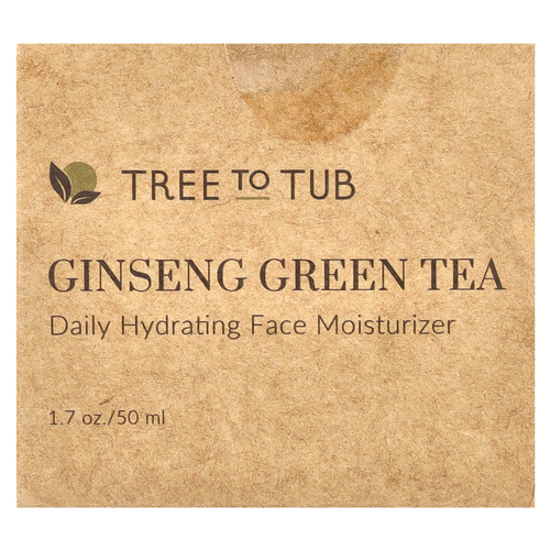 Tree To Tub, женьшень и зелёный чай, увлажняющий крем для лица, 50 мл (1,7 унции)