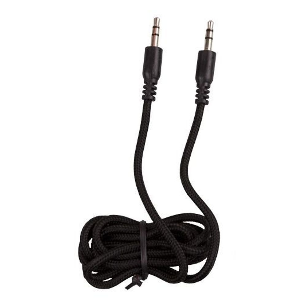 AUX cable 1m в тканевой оплетке Black Yida