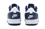 Nike Court Borough Low 2 Obsidian Lightweight Low Panel Shoes GS White Blue