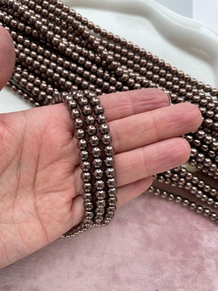 Нить бусин из гематита 6мм