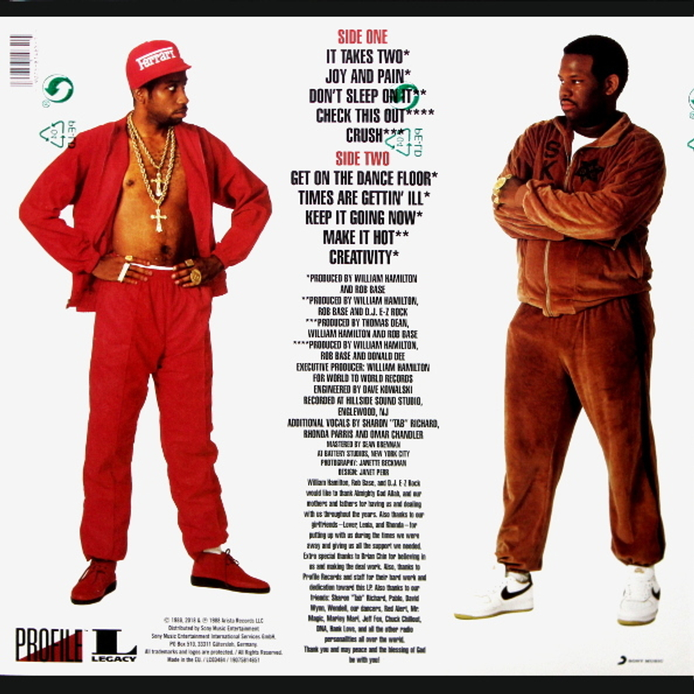 Rob Base & DJ E-Z Rock / It Takes Two (Coloured Vinyl)(LP)