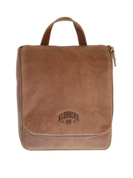 Несессер KLONDIKE «Blake», винтажная кожа в коричневом цвете, 22 х 28 х 7,5 см