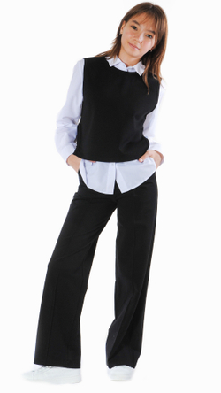 Жилет трикотажный школьный для девочки 8-17 лет Fleur de Vie