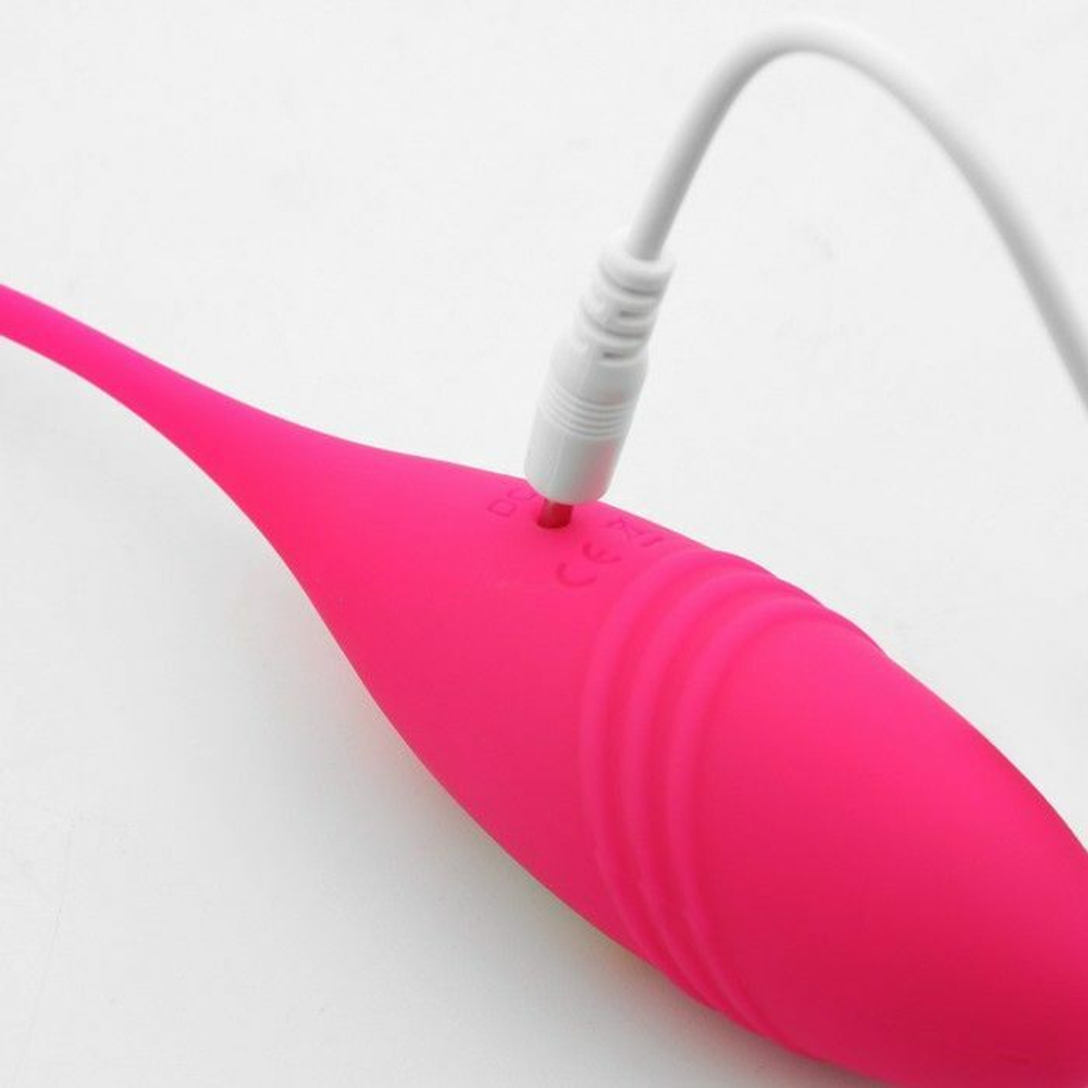 Ярко-розовое виброяйцо «Оки-Чпоки» с пультом ДУ (Цвет: ярко-розовый)