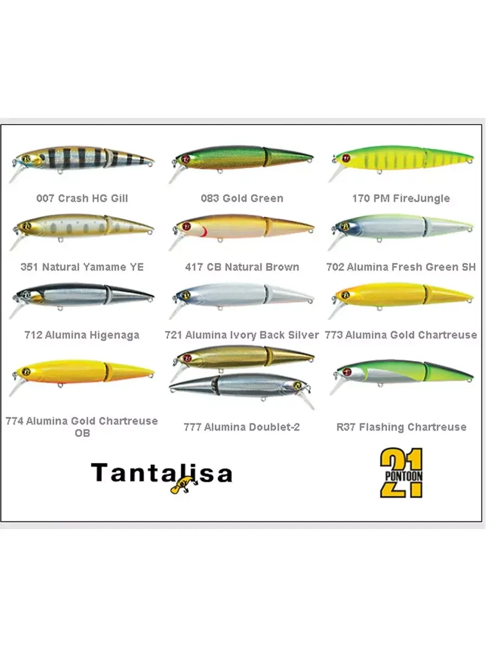 Воблер Tantalisa 70JF-SR R37 70мм 4.9 гр 0.4-0.8 м.