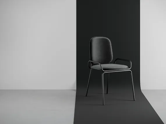 Стул Ror, Double Frame, черный велюр