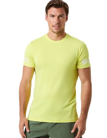 Мужская теннисная футболка Bjorn Borg - лимонный тоник