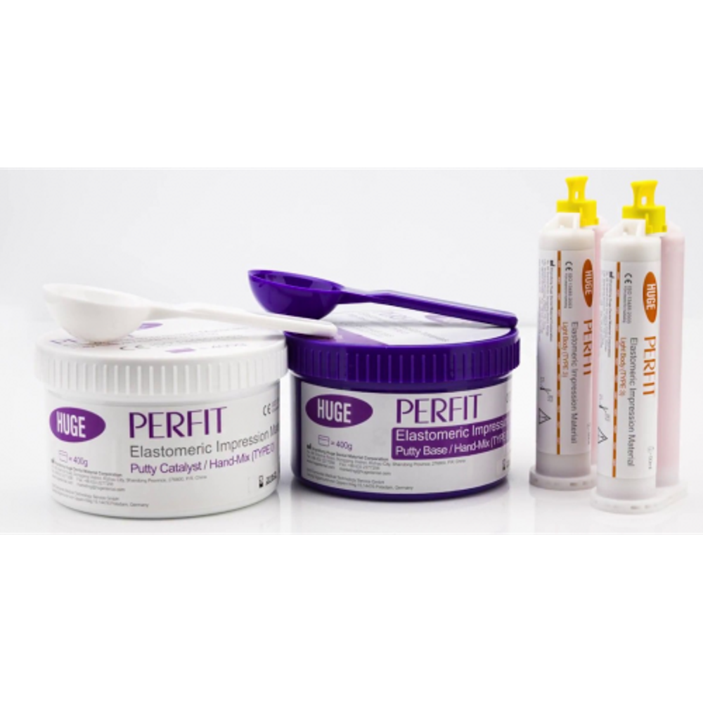 А силикон PERFIT набор=(2*50=100 мл Light Body)+(2*400=800 гр Putty) HUGE Китай